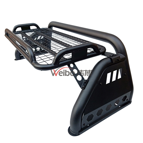 F2 Style Light Texture Black Iron Steel Rollbar Sport Bar for Toyota Hilux Revo