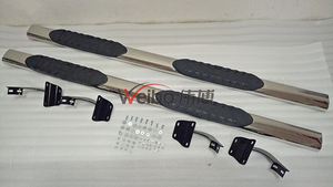 5" Oval Stainless Steel Side Bar for 15-17 F150 Super Cab