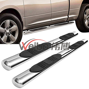 4' Stainless Steel Oval Side Bar for Dodge Ram 1500 Quad Cab 09-17