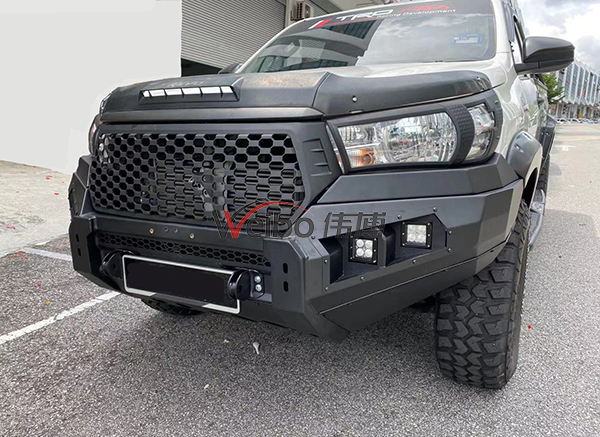 Black Steel Front Bumper for TOYOTA Hilux Rocco 2018+
