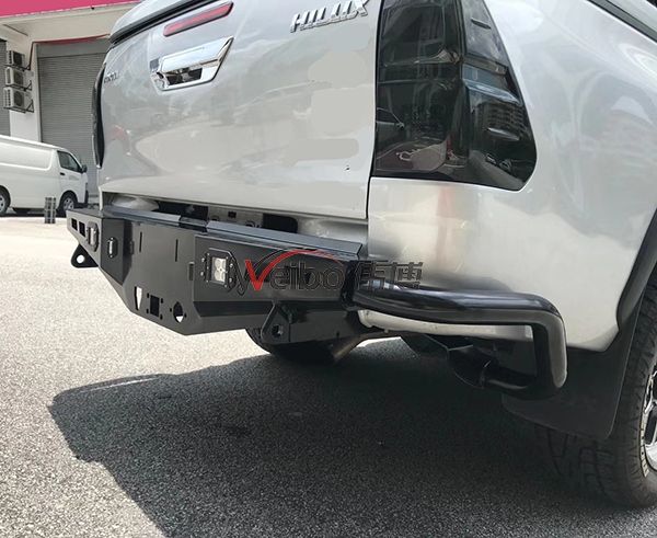 Black Steel Rear Bumper for Mitsubishi Triton 2019+