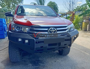 Light Texture Black Steel Front Bumper Bullbar for TOYOTA Hilux Revo 15+