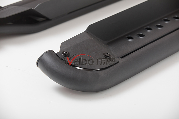 V2 Universal Black Steel Powder Coated Side Bar Side Step for Toyota Fortuner 2015+